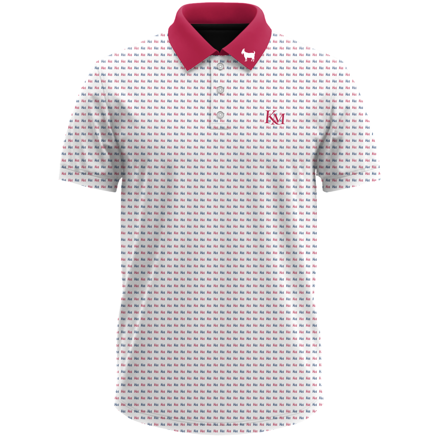 KEN MCELROY POLO (WHITE/ RED COLLAR) (PRE-ORDER)