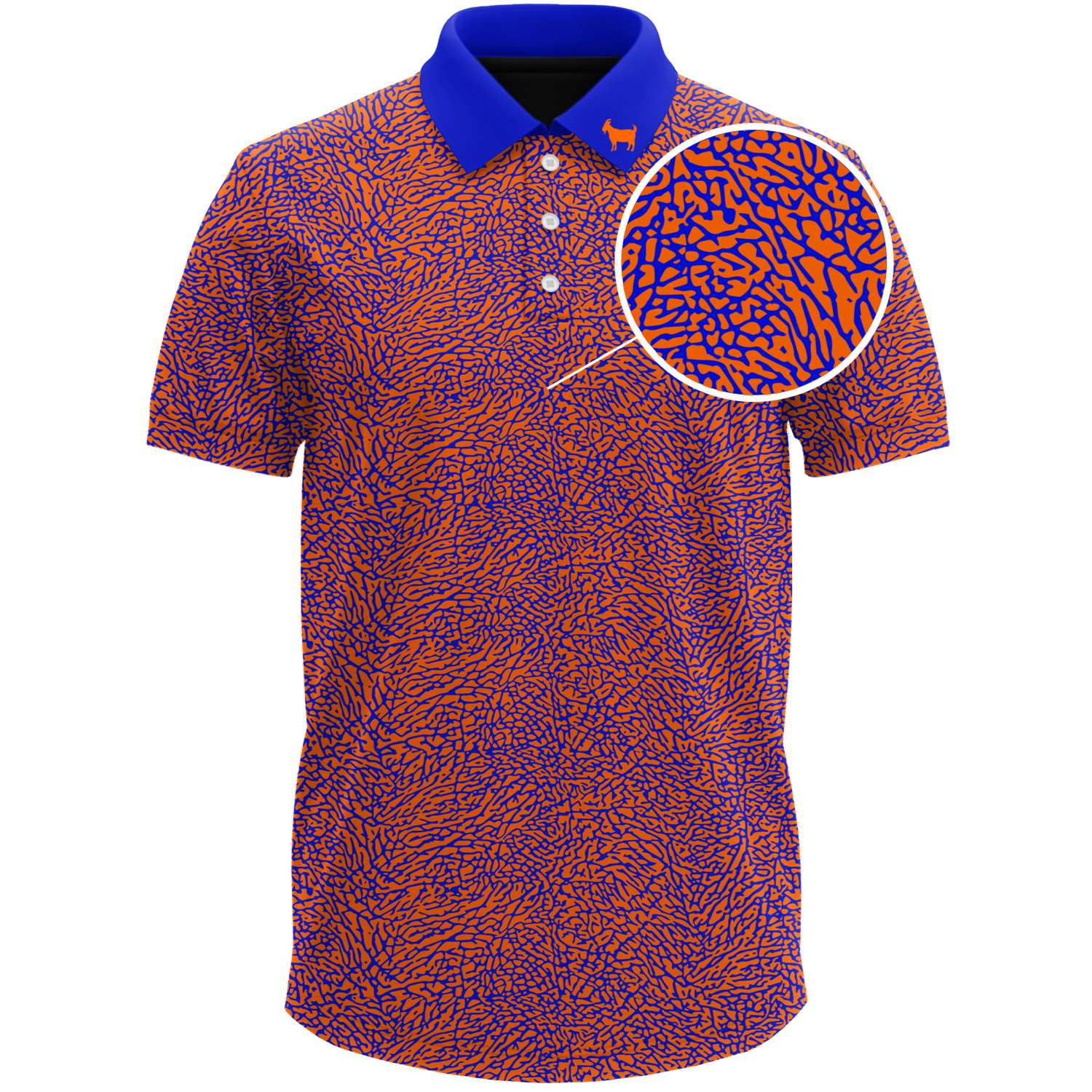 THE BLUE/ORANGE CEMENT POLO