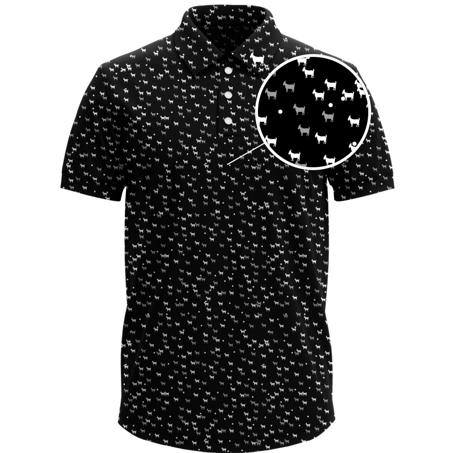 THE BLACK DANCING GOATS MEN'S POLO